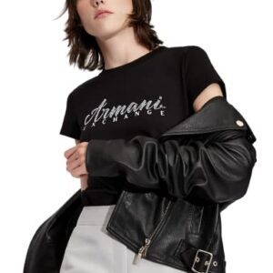 ARMANI EXCHANGE Short Sleeve Classic Script Logo Scoop Neck T-Shirt, Camiseta,