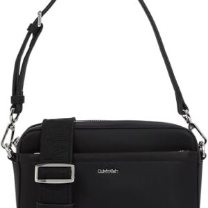 Calvin Klein Bolso bandolera Mujer Must Convertible Camera Bag con correa desmontable, Negro (Ck Black), Talla Única