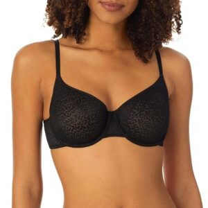 DKNY Bralette Largo Moderno de Encaje con Espalda Cruzada Sujetador, Negro, XL para Mujer