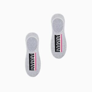 EMPORIO ARMANI 2-Pack Long Socks Calcetines, Grey Melange/Grey Me, L-XL para Mujer