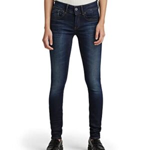 G-STAR Lynn Mid Waist Skinny Jeans Mujer, Azul (Medium Aged 60885-6131-071), 29W / 30L