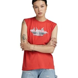 G-STAR Para Mujer Top Merch, Rosa (Finch D24520-C954-5789), S