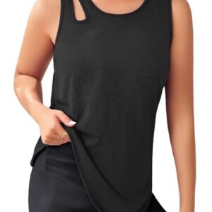 Gyabnw Camiseta Tirantes Mujer Deportiva Cuello Redondo Camiseta sin Mangas Ligero y Transpirable Tops Casuales para Todos los Días Ideal para Ejercicio