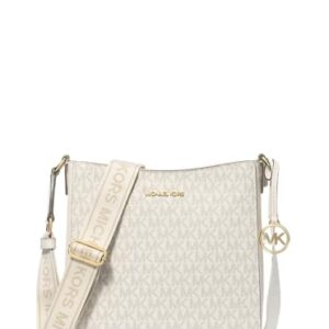 Michael Kors Jet Set - Bandolera pequeña con logotipo de la firma de viaje, color vainilla