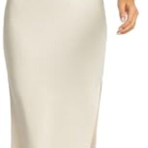 Morgan Vestido 2 en 1 Ajustado con suéter Mullido, Marfil, L