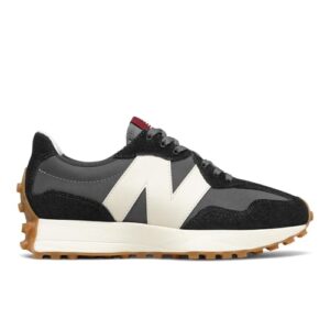 NEW BALANCE 327, Sneaker Mujer, Black/Moonbeam, 35 EU