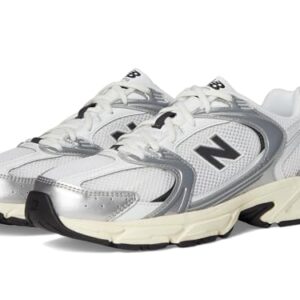 New Balance 530, Zapatillas Unisex Adulto, Plateado metálico/Cemento Negro, 38 EU