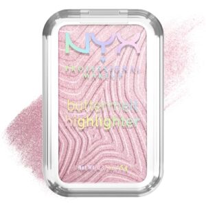 NYX Professional Makeup Buttermelt Highlighter, Iluminador en Polvo, Fórmula Resistente a Transferencias con Manteca de Mango, Karité y Almendra para un Glow Radiante, 12 Horas, Butta werk