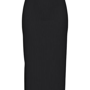 PIECES Pckylie MW Midi Skirt Noos Falda, Black, M para Mujer