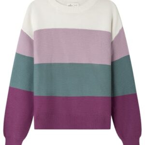 Springfield Cotton Color Block Sweater Sudadera De Algodón, Púrpura, M para Mujer