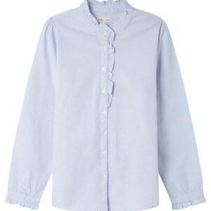 Springfield Nueva Camisa De Estructura con Bordado De Árboles, Azul, 42