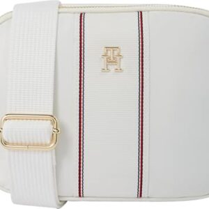 Tommy Hilfiger Bolso bandolera Mujer Poppy Camera Bag con correa ancha, Marfil (Ecru Corp), Talla Única