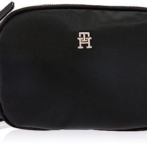 Tommy Hilfiger Bolso bandolera Mujer Poppy Crossover con correa para el hombro, Negro (Black), Talla Única