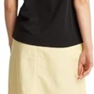 Tommy Hilfiger Camiseta de Manga Corta Mujer Stripe Gold con Botones, Negro (Black), S