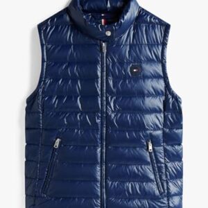 Tommy Hilfiger Chaleco Mujer con cuello vuelto, Azul (Dark Night Navy), XXL