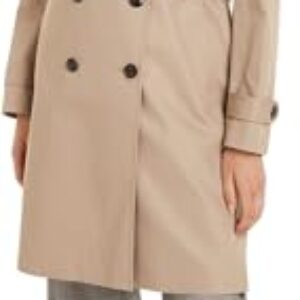 Tommy Hilfiger Gabardina Mujer Cotton Slim Fit corta, Beige (Beige), 38