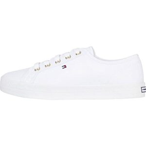 Tommy Hilfiger Sneaker con Suela Vulcanizada Essential Nautical Calzado, Blanco (White), 38