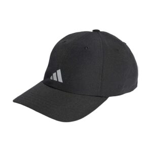 adidas Unisex Adulto Running Essentials AEROREADY Six-Panel Baseball Cap, Black/Matte Silver, M