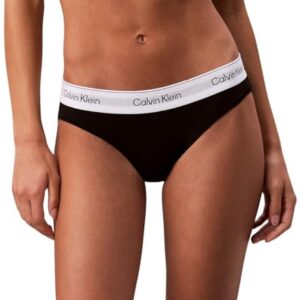 Calvin Klein Braguitas Tipo Bikini Mujer con Logotipo en la Cintura, Negro (Black), S