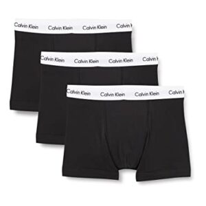 Calvin Klein Calzoncillos bóxer Hombre Pack de 3 Trunks Ropa Interior, Negro (Black), XS
