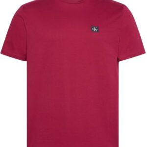 Calvin Klein Camiseta de Manga Corta Hombre Badge Jersey Classic tee de algodón, Rojo (Beet Red), L