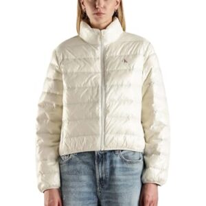 Calvin Klein Cazadora acolchada Mujer Down Shine brillante, Marfil (Ivory), L