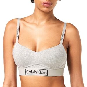 Calvin Klein Mujer Sujetador Bralette Light Lined Forrado, Gris (Grey Heather), M