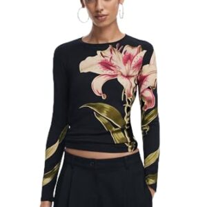 Camiseta manga larga orquídea