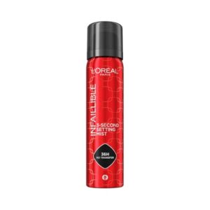 L'Oréal Paris Spray Fijador de Maquillaje Infaillible, Resistente al Agua, Se mantiene hasta 36h, 75 ml