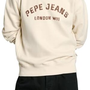 Pepe Jeans Aldridge Crew Sudadera, Beige (Blanco Marfil), XL para Hombre