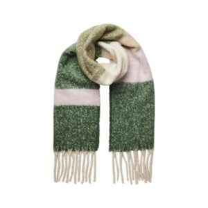 PIECES Pcbea Long Scarf Noos Bc Bufanda, Verde Trekking. Detalles: Bloqueo de Color, Talla única para Mujer